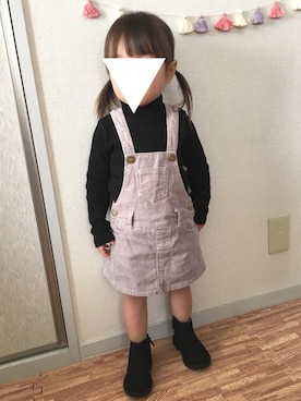 「2歳5ヶ月」｜「アイテム（サロペット/オーバーオール）」を使った、miiさん（キッズ・90cm）の秋コーディネート