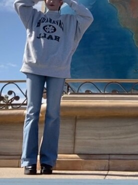 「厚底ブーツ」｜「アイテム（その他トップス）」を使った、エムさん（レディース・161cm）の秋コーディネート