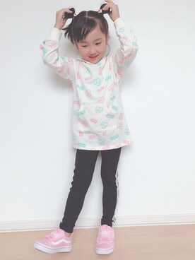 「コーディネート」｜「アイテム（チュニック）」を使った、ayane♡さん（キッズ・110cm）の秋コーディネート