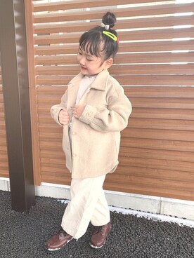「コーディネート」｜「アイテム（その他アウター）」を使った、ayane♡さん（キッズ・120cm）の冬コーディネート