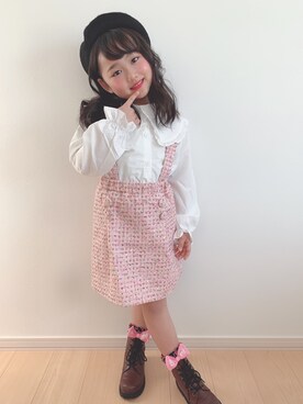 「コーディネート」｜「アイテム（オールインワン・サロペット）」を使った、ayane♡さん（キッズ・120cm）の春コーディネート