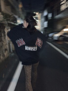 「GYDA（ジェイダ）のアイテム（スウェット）」を使った、moeさん（レディース・160cm）の秋コーディネート