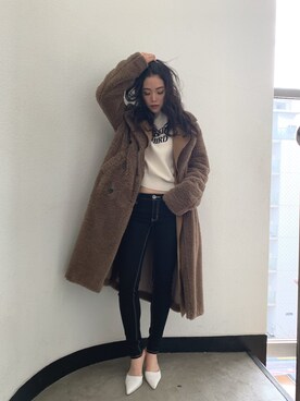 moeさん（レディース・160cm）の冬コーディネート