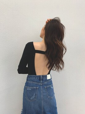 「GYDA（ジェイダ）のアイテム」を使った、moeさん（レディース・160cm）の冬コーディネート