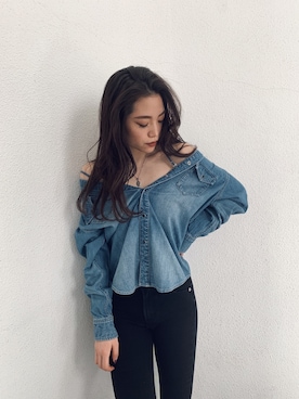 「GYDA（ジェイダ）のアイテム」を使った、moeさん（レディース・160cm）の冬コーディネート