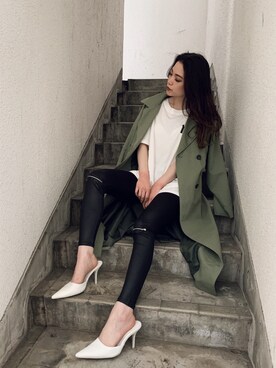 「GYDA（ジェイダ）のアイテム」を使った、moeさん（レディース・160cm）の春コーディネート