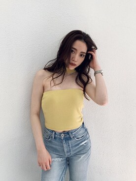 「GYDA（ジェイダ）のアイテム」を使った、moeさん（レディース・160cm）の春コーディネート