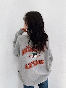 「GYDA（ジェイダ）のアイテム（スウェット）」を使った、moeさん（レディース・160cm）の秋コーディネート