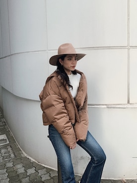 「アイテム（ダウンジャケット/コート、その他）」を使った、moeさん（レディース・160cm）の秋コーディネート