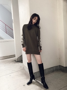 moeさん(レディース・160cm)の冬コーディネート