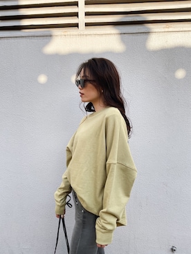 「GYDA（ジェイダ）のアイテム」を使った、moeさん（レディース・160cm）の春コーディネート