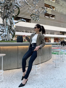 「GYDA（ジェイダ）のアイテム」を使った、moeさん（レディース・160cm）の春コーディネート