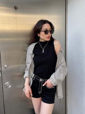 「GYDA（ジェイダ）のアイテム」を使った、moeさん（レディース・160cm）の春コーディネート