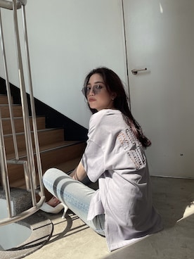 「GYDA（ジェイダ）のアイテム」を使った、moeさん（レディース・160cm）の春コーディネート