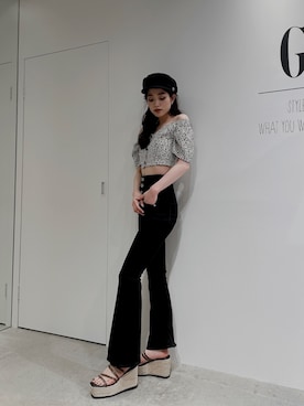 「GYDA（ジェイダ）のアイテム」を使った、moeさん（レディース・160cm）の春コーディネート