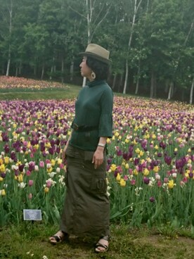 「アイテム（ピアス（両耳用））」を使った、西川潤子旧姓庄司潤子さん（レディース・153cm・40代）の春コーディネート