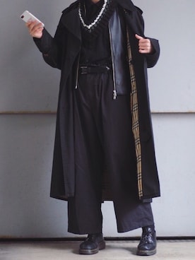 「2018マイベストコーデ」｜「アイテム（トレンチコート）」を使った、きったさん（メンズ・174cm）の冬コーディネート