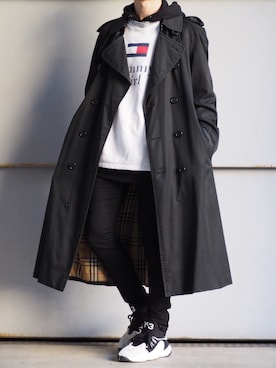 「TOMMY（トミー）のアイテム（スウェット）」を使った、きったさん（メンズ・175cm）の冬コーディネート