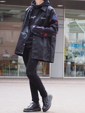 「Yohji Yamamoto（ヨウジヤマモト）のアイテム（パーカー）」を使った、きったさん（メンズ・175cm）の春コーディネート