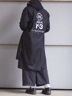 「Yohji Yamamoto（ヨウジヤマモト）のアイテム（パーカー）」を使った、きったさん（メンズ・175cm）の春コーディネート