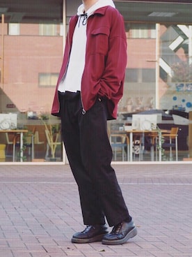 「CASPER JOHN AIVER（キャスパージョンアイバー）のアイテム（その他アウター）」を使った、きったさん（メンズ・175cm）の春コーディネート