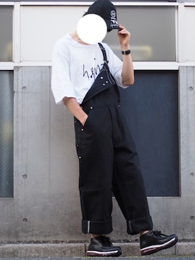 「アイテム（サロペット/オーバーオール）」を使った、きったさん（メンズ・175cm・20代）の夏コーディネート