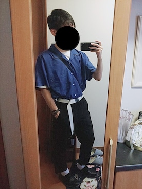 「REPIDO（リピード）のアイテム（パンツ）」を使った、Savonさん（メンズ・170cm）の夏コーディネート