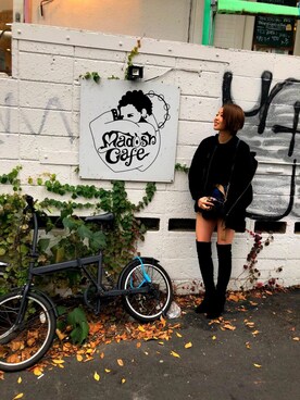 「Flugge（フラッジー）のアイテム（その他アウター）」を使った、アミカさん（レディース・167cm）の冬コーディネート