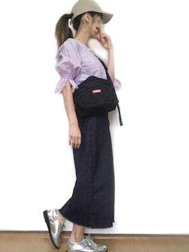 「Janiss（ジャニス）のアイテム（帽子）」を使った、kuuuuraさん（レディース・158cm）の春コーディネート