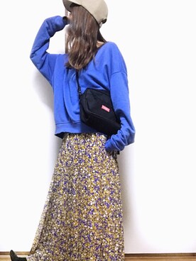 「SpRay PREMIUM（スプレイプレミアム）のアイテム（スカート）」を使った、kuuuuraさん（レディース・158cm）の春コーディネート