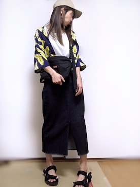 「Janiss（ジャニス）のアイテム（帽子）」を使った、kuuuuraさん（レディース・158cm）の春コーディネート