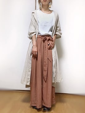 「laboratory work（ラボラトリーワーク）のアイテム」を使った、kuuuuraさん（レディース・158cm）の夏コーディネート