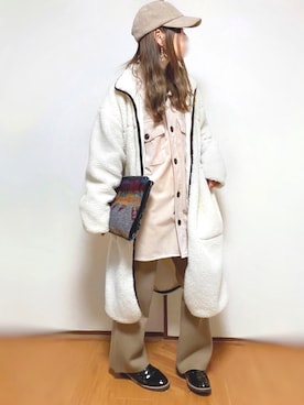 「andme（アンドミー）のアイテム（その他アウター）」を使った、kuuuuraさん（レディース・158cm）の冬コーディネート