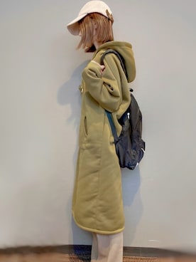 「アイテム（モカシン/デッキシューズ）」を使った、kuuuuraさん（レディース・158cm）の冬コーディネート