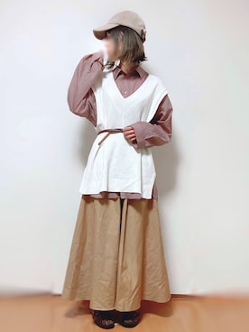 「シースルー」｜「アイテム（福袋/福箱）」を使った、kuuuuraさん（レディース・158cm）の冬コーディネート