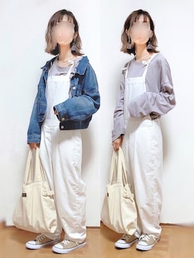 「SPINNS(スピンズ)のアイテム(デニムジャケット)」を使った、kuuuuraさん(レディース・158cm)の春コーディネート