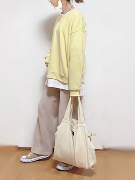 「アイテム（福袋/福箱、グリーン系）」を使った、kuuuuraさん（レディース・158cm）の春コーディネート