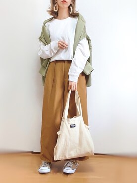 「ピスタチオ」｜「アイテム（福袋/福箱）」を使った、kuuuuraさん（レディース・158cm）の春コーディネート