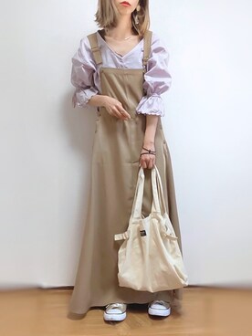 「大人カジュアルコーデ」｜「アイテム（福袋/福箱）」を使った、kuuuuraさん（レディース・158cm）の春コーディネート