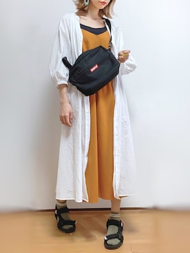 「アイテム（福袋/福箱、グリーン系）」を使った、kuuuuraさん（レディース・158cm）の春コーディネート