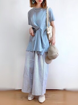 「Janiss（ジャニス）のアイテム（帽子）」を使った、kuuuuraさん（レディース・158cm）の春コーディネート