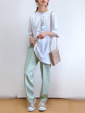 「BARCEDOS（バルセドス）のアイテム」を使った、kuuuuraさん（レディース・158cm）の夏コーディネート