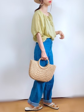 「Caravana by A.I.C（キャラバーナ　バイ　エーアイシー）のアイテム」を使った、kuuuuraさん（レディース・158cm）の夏コーディネート