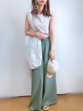 「Caravana by A.I.C（キャラバーナ　バイ　エーアイシー）のアイテム」を使った、kuuuuraさん（レディース・158cm）の夏コーディネート