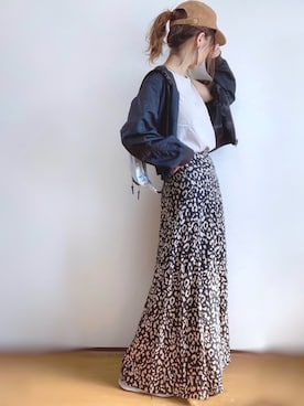 「アイテム（ボディバッグ/ウエストポーチ、シルバー系）」を使った、kuuuuraさん（レディース・158cm）の秋コーディネート