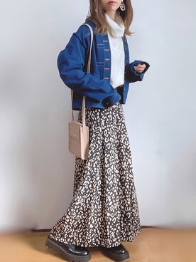 「sakishimatokyo（サキシマトーキョー）のアイテム（デニムジャケット）」を使った、kuuuuraさん（レディース・158cm）の秋コーディネート