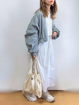 「ap retro（アプレトロ）のアイテム（シャツワンピース）」を使った、kuuuuraさん（レディース・158cm）の春コーディネート