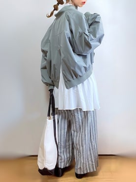 「春めきシューズ」｜「アイテム（チュニック）」を使った、kuuuuraさん（レディース・158cm）の春コーディネート