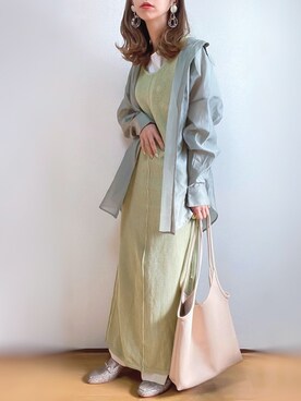 「LAC-VERT（ラック・ヴェール）の【LAC VERT/ラック・ヴェール】PUレザートートバッグ（トートバッグ）」を使った、kuuuuraさん（レディース・158cm）の春コーディネート