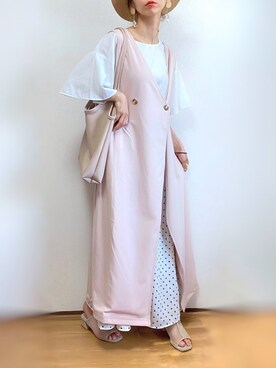 「LAC-VERT（ラック・ヴェール）の【LAC VERT/ラック・ヴェール】PUレザートートバッグ（トートバッグ）」を使った、kuuuuraさん（レディース・158cm）の夏コーディネート